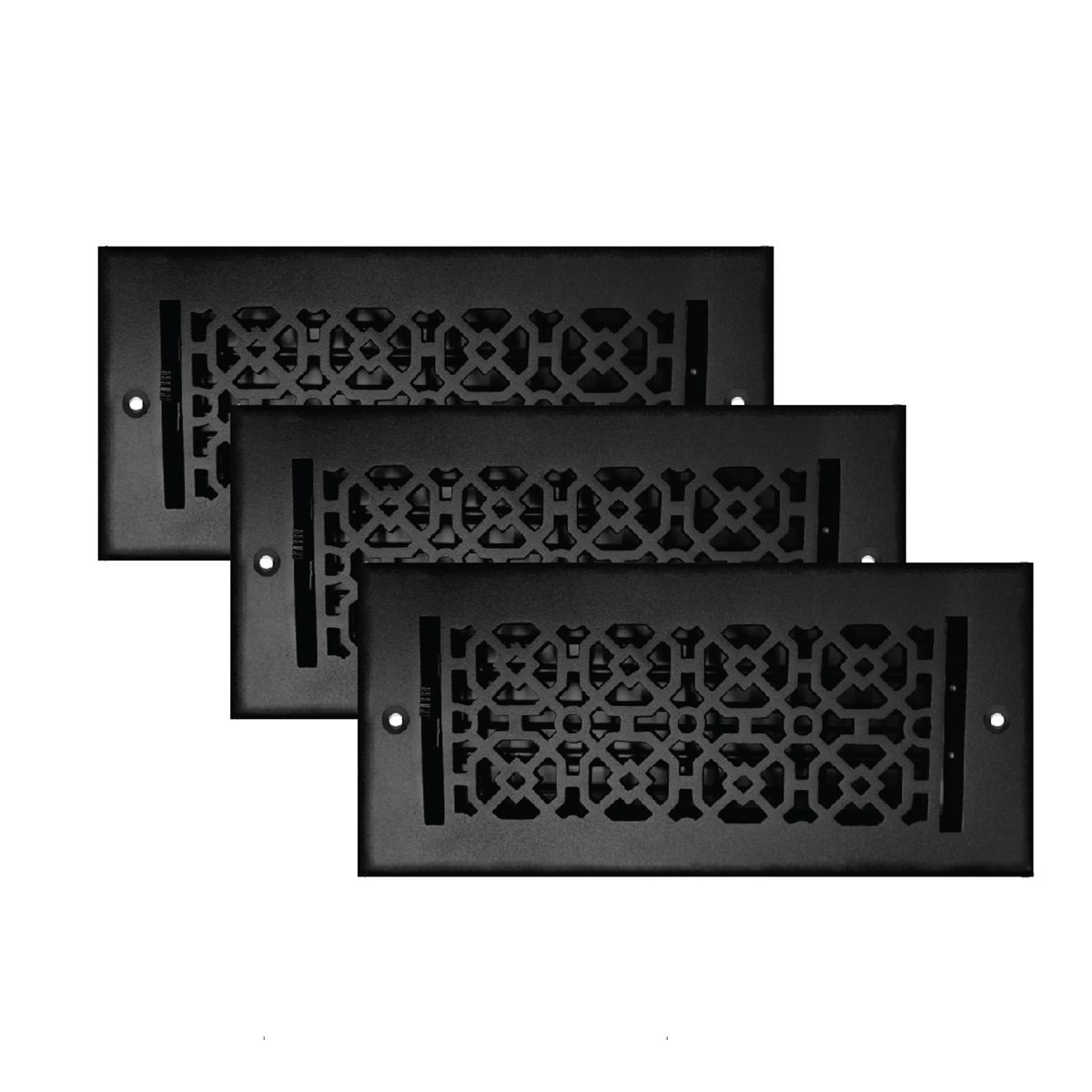 2 to 5 PACK 4"x10" Achtek WALL Solid Cast Aluminum Air Supply louvered  Powder Coated