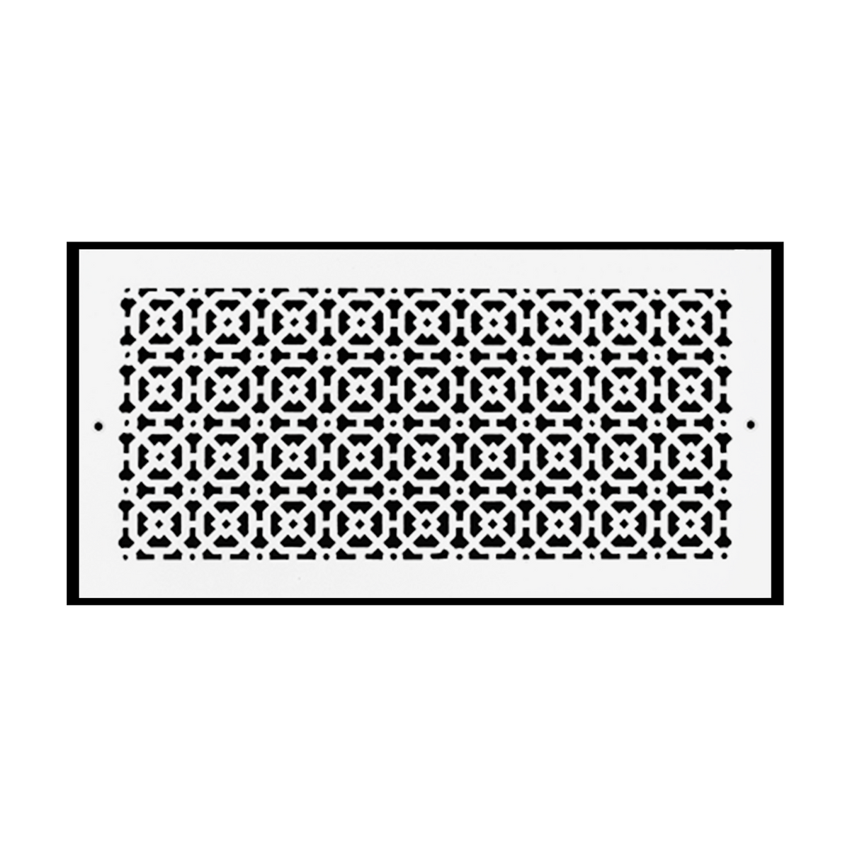 Achtek 10x20 HVAC wall air return vent cover with geometric design, beveled edge, provided with matching #10 screws