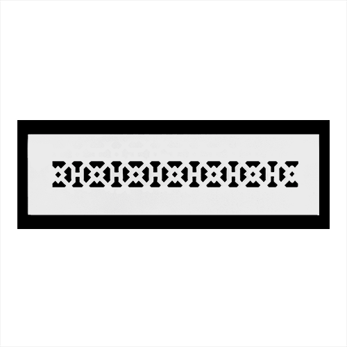 Achtek 2x14 return air vent cover for floor with white finish and decorative grille
