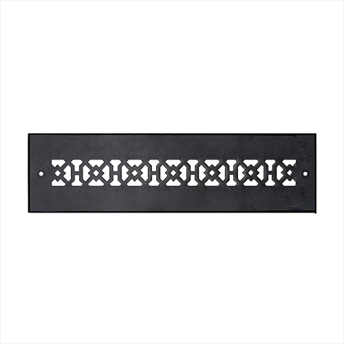 Achtek 2x14 HVAC wall vent cover with holes, black finish and decorative grille
