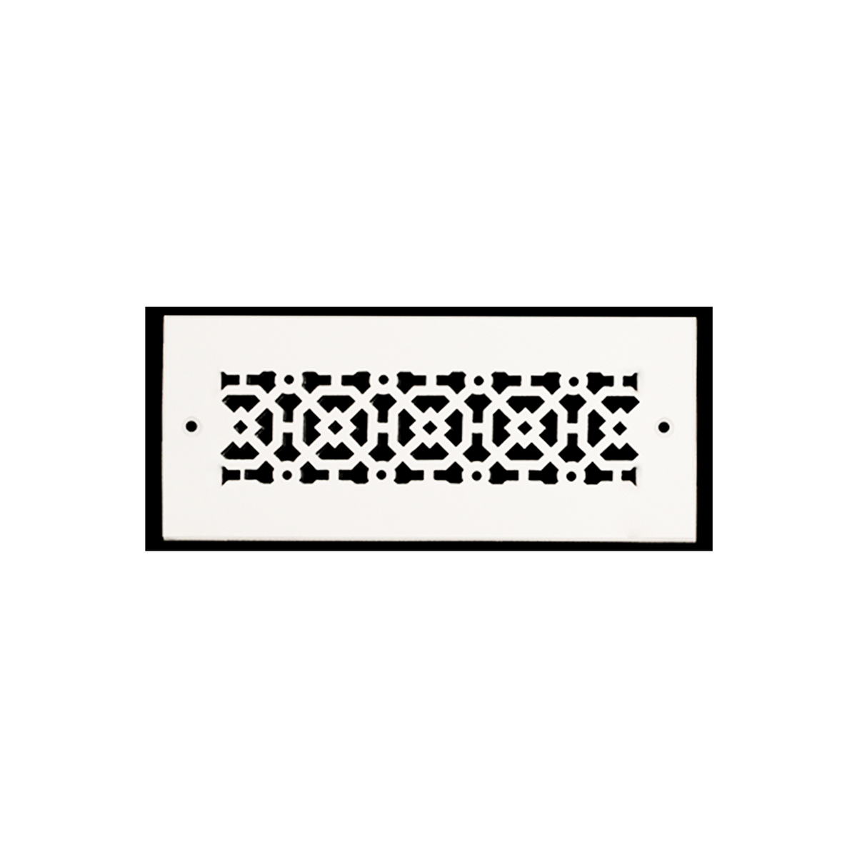 Achtek 3x10 white HVAC return air wall vent with side mounting holes and lattice grille design for wall
