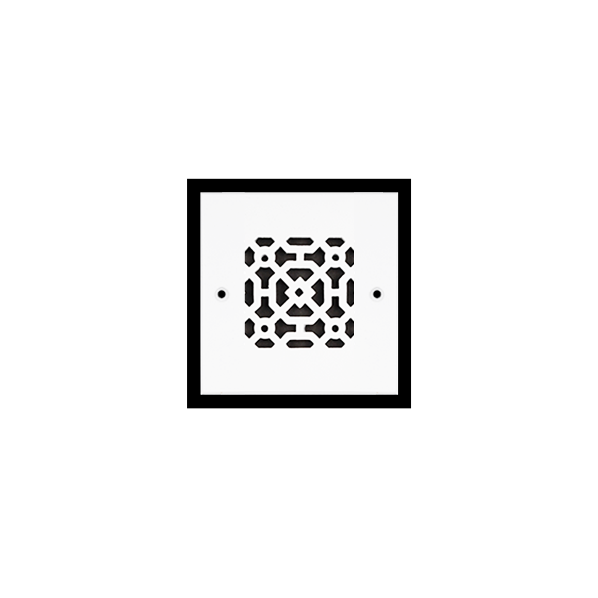 Achtek 4x4 Heavy Cast Aluminum Air Return Vent for Wall with an Elegant Geometric Grille Pattern
