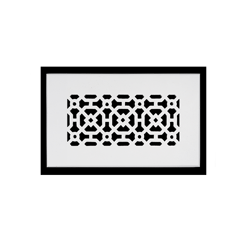 Achtek 4x8 powder-coated white air return vent with an elegant geometric grille pattern for a clean, modern look.
