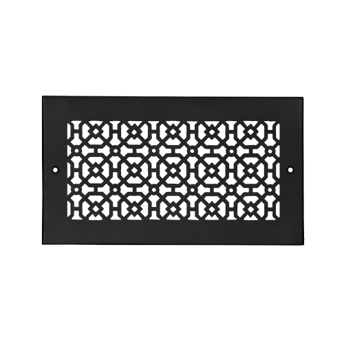 Achtek 6x12 handcrafted black air return vent cover for wall mounting
