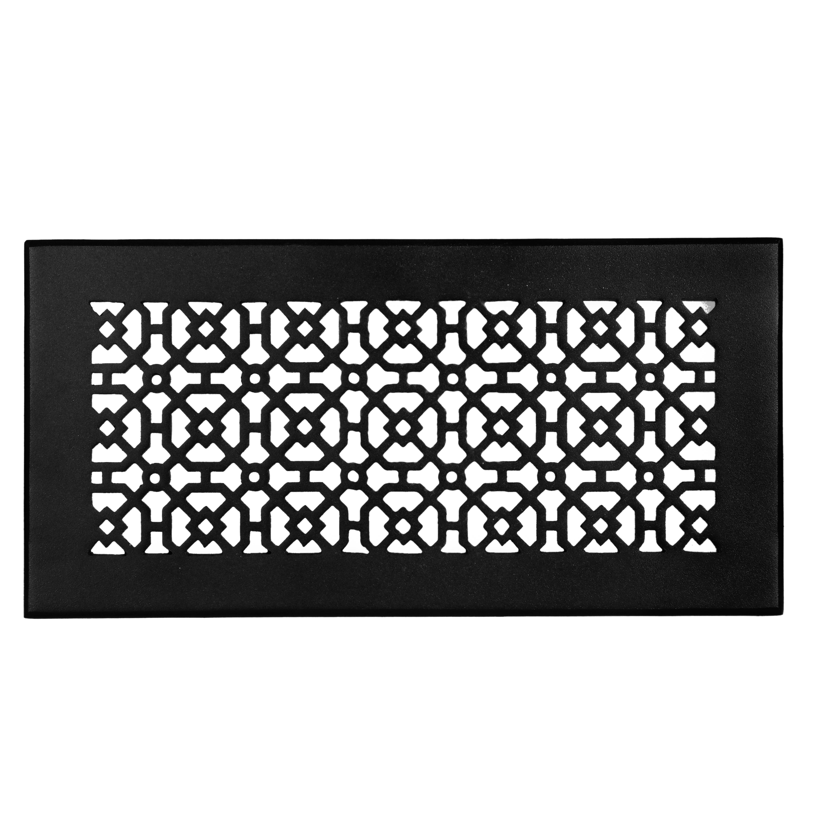 Achtek 6x14 heavy duty cast aluminum air return vent in black for floor mounting
