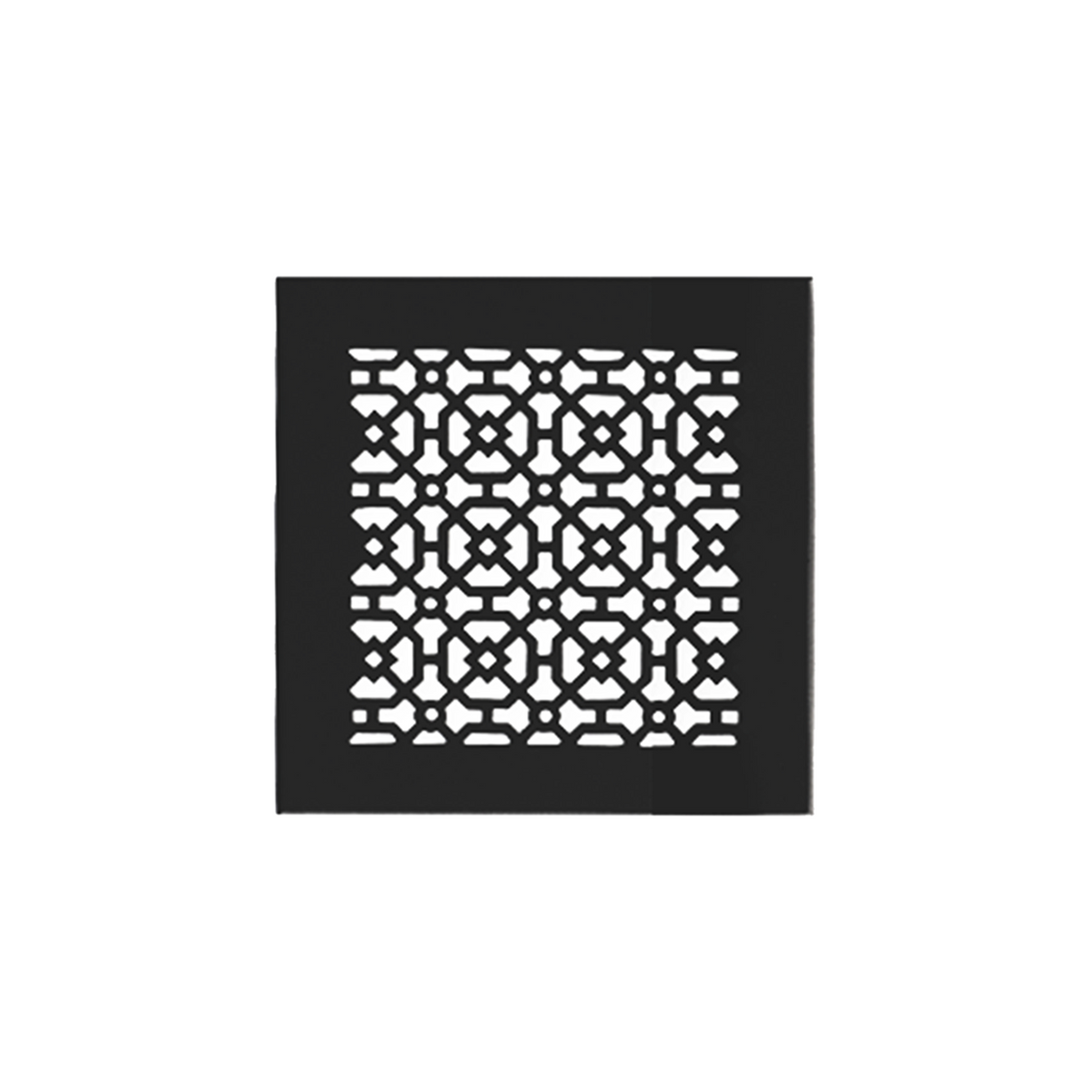 Achtek 8x8 solid cast aluminum black air return vent cover for floor installation 

