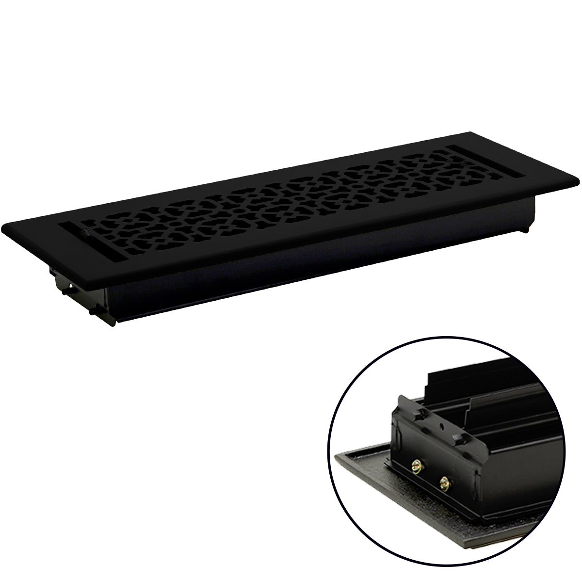 Achtek 4"x14" Grille d'aération à persiennes en aluminium moulé sous pression | Revêtement en poudre