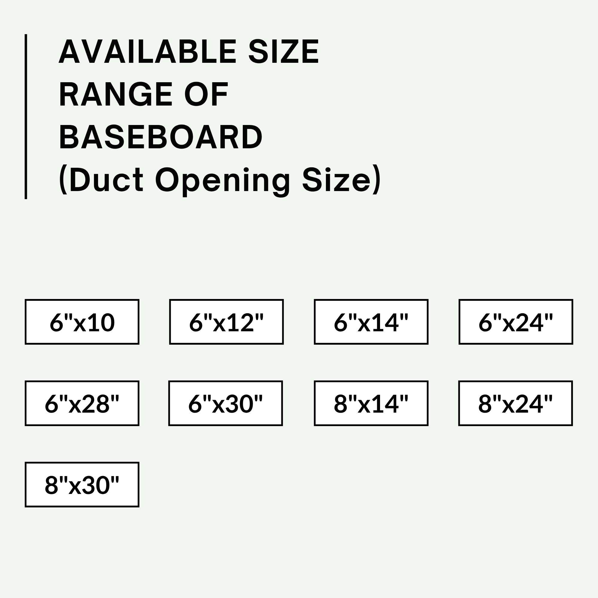 Scallop BASEBOARD 8"x30" Duct opening Solid Cast Aluminum Grill Vent Cover | Powder Coated