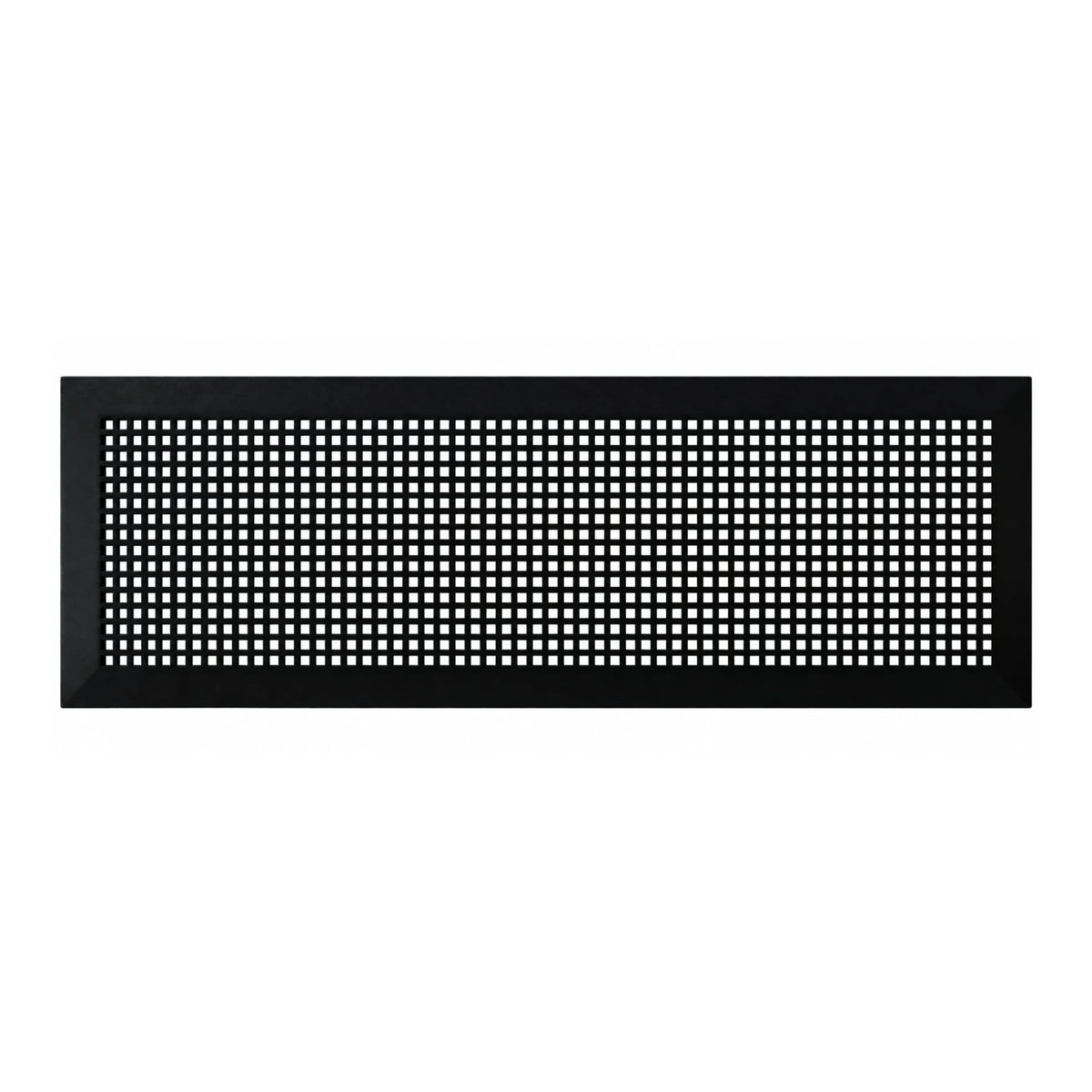 Mosaic 10x30 Handcrafted air return vent with geometric design, gravity drop installations, tapered edge for floor mounting