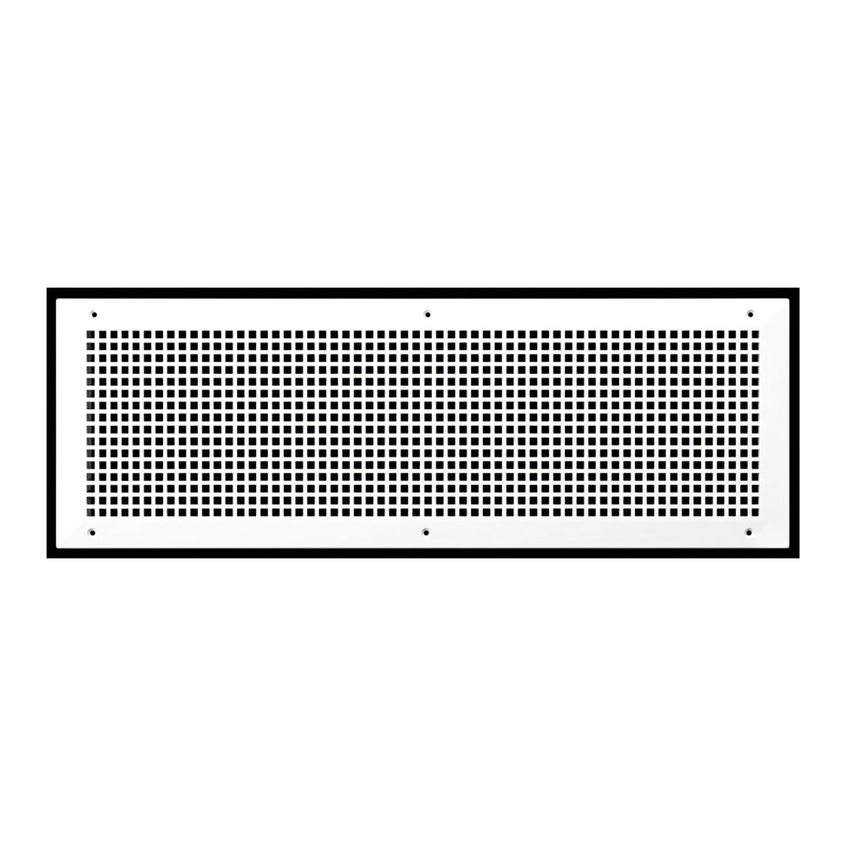 Mosaic 10x30 powder coated white air return vent with tapered edge, geometric design, provided with matching #10 screws 