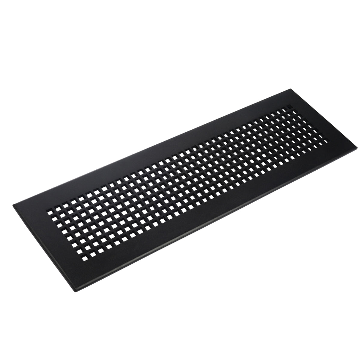 Mosaic 6x10 heavy duty cast aluminum air return vent cover with tapered edge, gravity drop installations for floor mounting