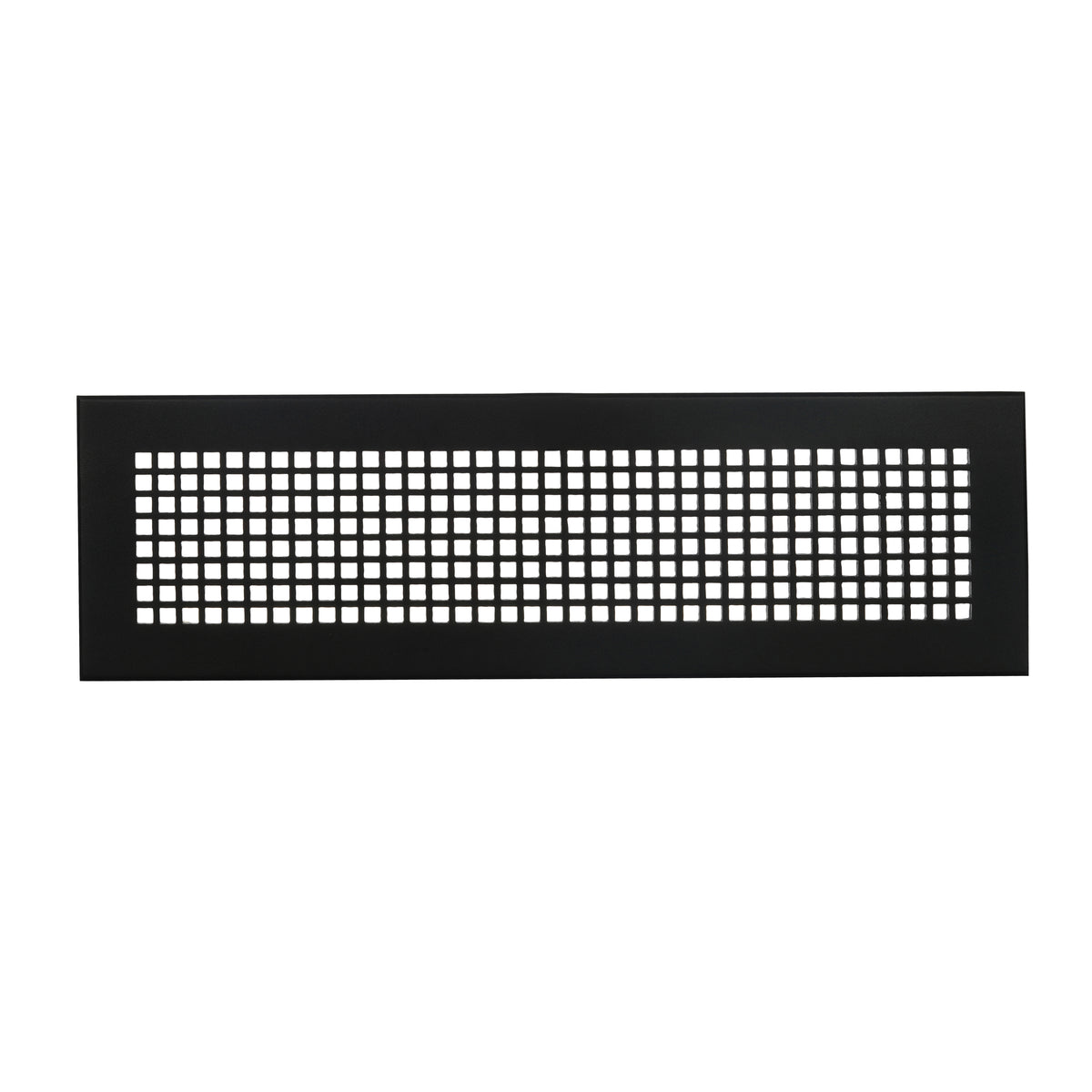 Mosaic 6x10 HVAC air return vent black with tapered edge, geometric design, gravity drop installations for floor mounting
