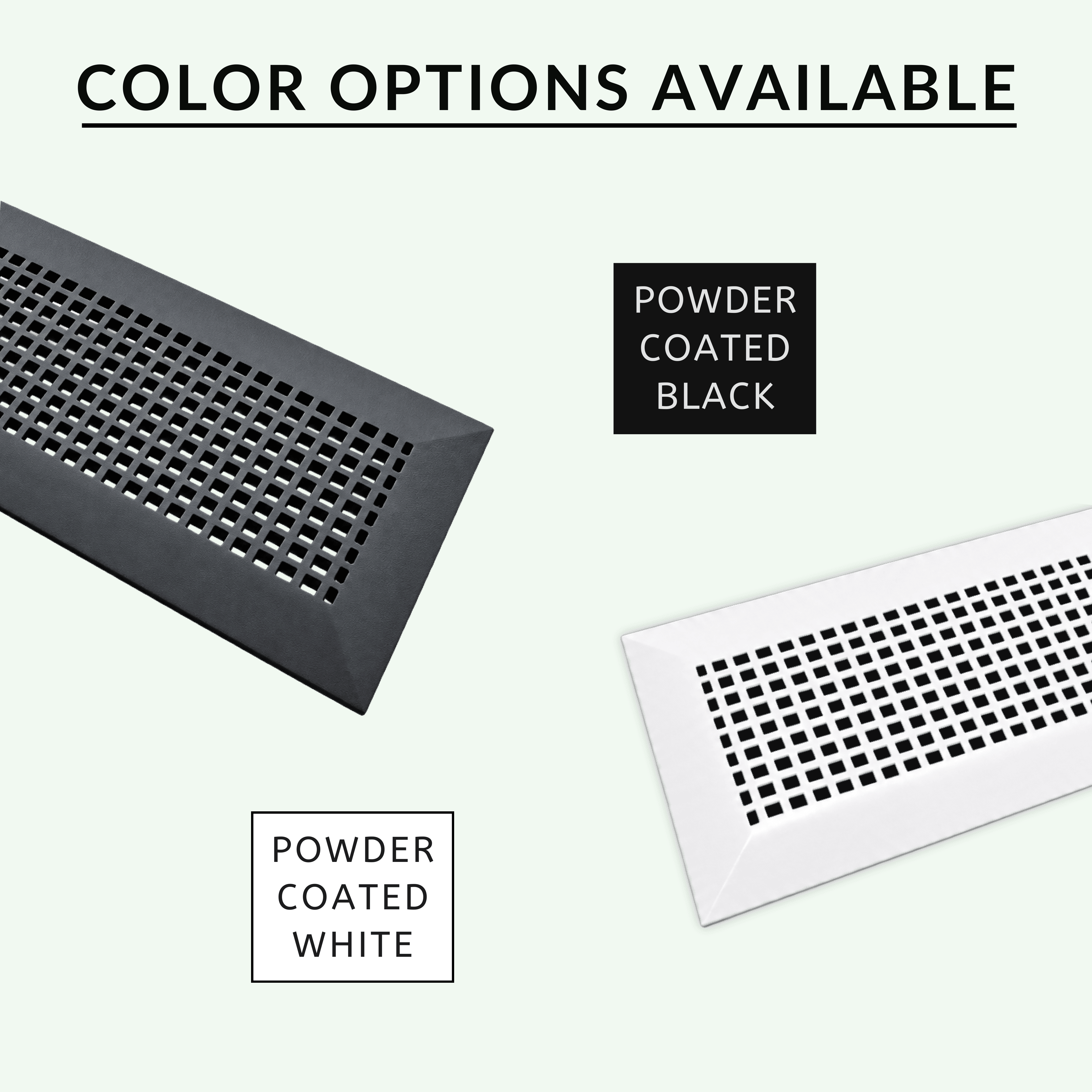 Mosaïque 6"x20" Aluminium moulé lourd RETOUR D'AIR | Revêtement en poudre