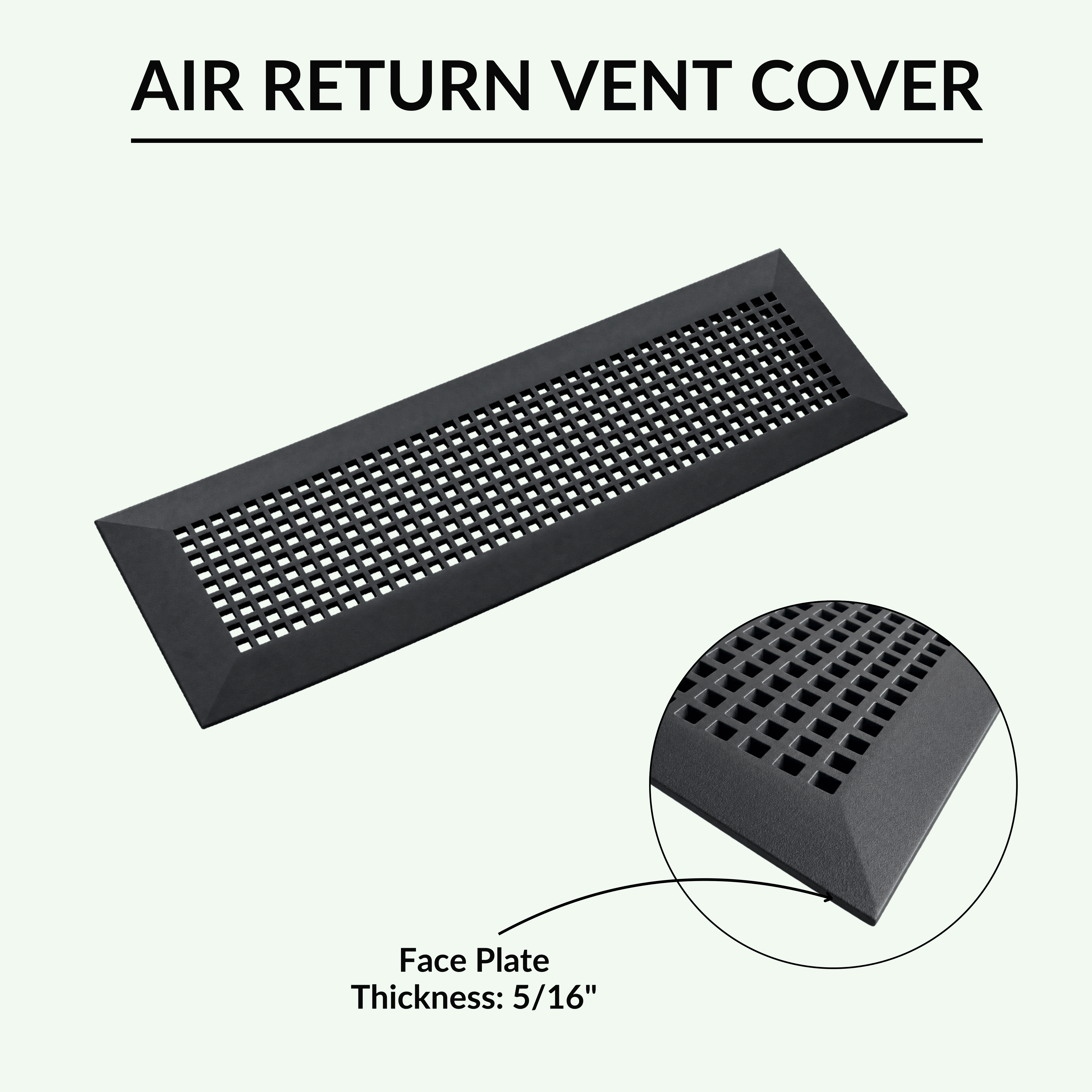Mosaïque 6"x20" Aluminium moulé lourd RETOUR D'AIR | Revêtement en poudre