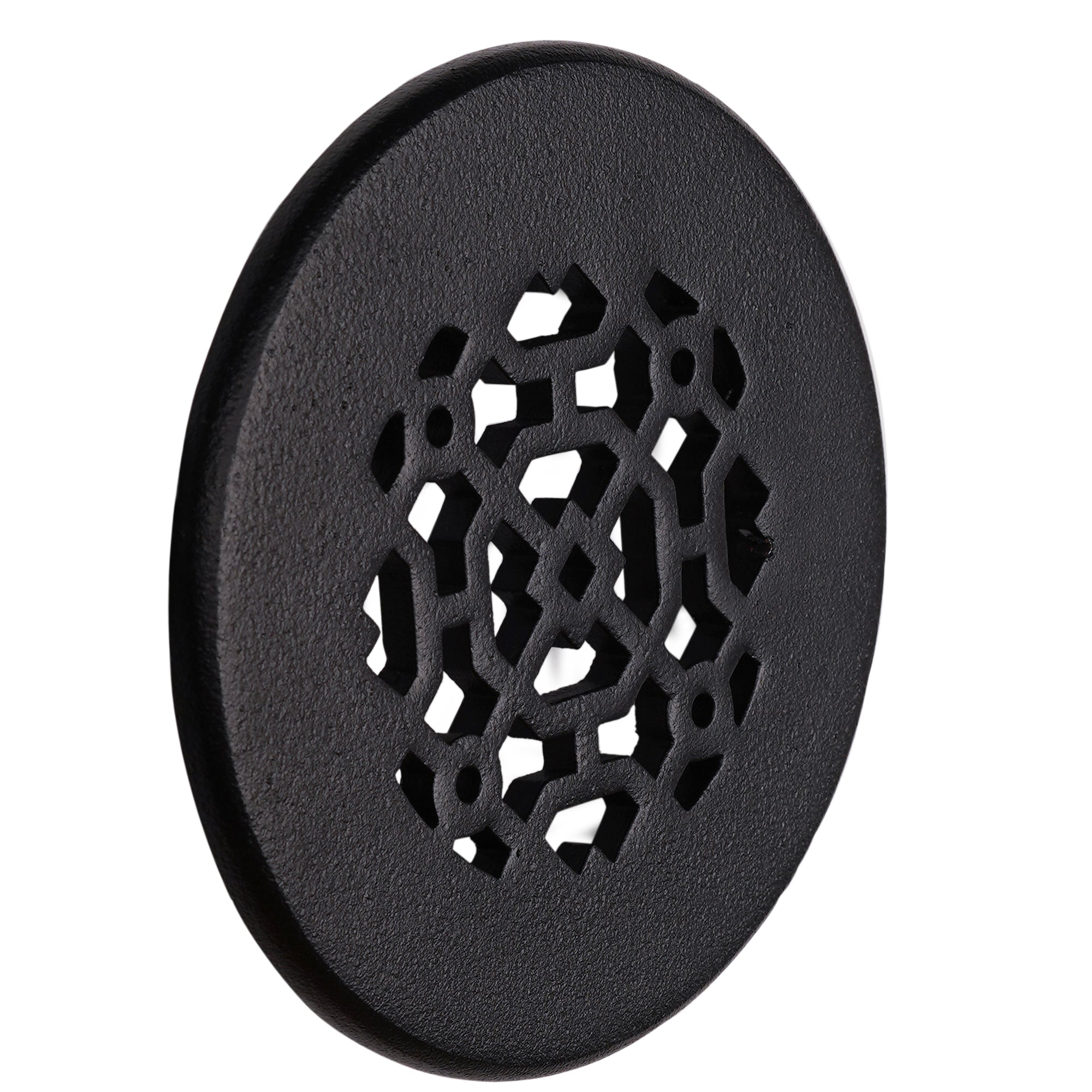 Achtek 4.5" Duct opening Solid Cast Aluminum Round Grille ( 6" Round Overall) | Powder Coated