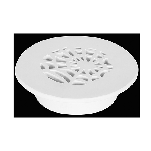 Spooky Gothic Round Vent cover 6" Duct Opening (Overall 7-1/2") in Spider Web Design | Solid Cast Aluminium Register Cover | Powder Coated