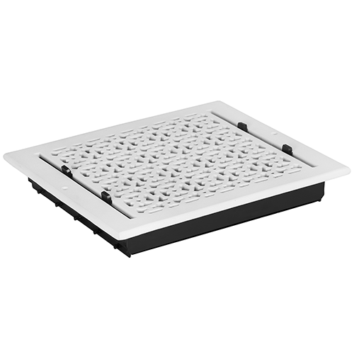 Achtek Air Supply Vent 10"x 12" Duct Opening (Overall 11-1/2"x 13-3/4"") Solid Cast Aluminium Register Cover | Powder Coated
