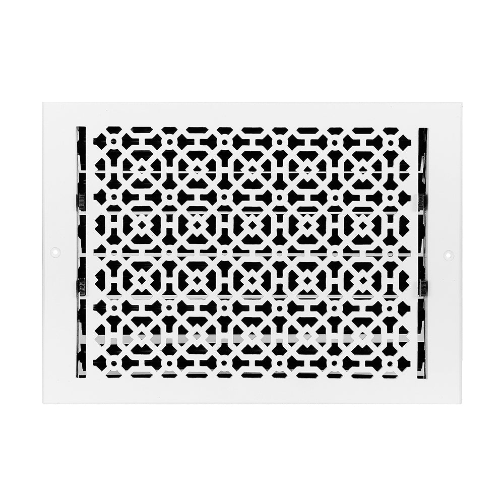 Achtek Air Supply Vent 10"x 14" Duct Opening (Overall 11-1/2"x 15-3/4"") Solid Cast Aluminium Register Cover | Powder Coated
