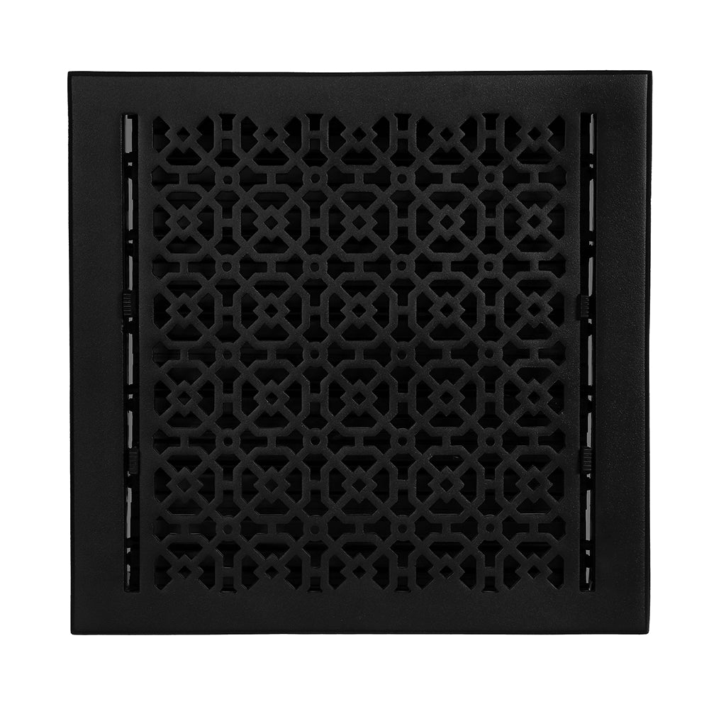 Achtek Air Supply Vent 13"x 13" Duct Opening (Overall 14-1/2"x 14-1/2"") Solid Cast Aluminium Register Cover | Powder Coated