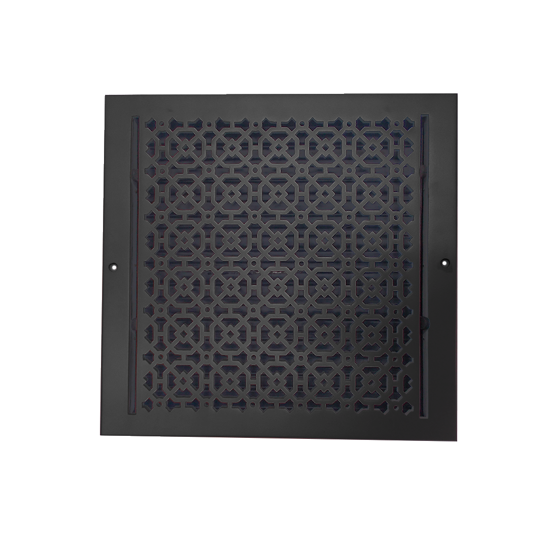 Achtek Air Supply Vent 14"x 14" Duct Opening (Overall 15-3/4"x 15-3/4"") Solid Cast Aluminium Register Cover | Powder Coated