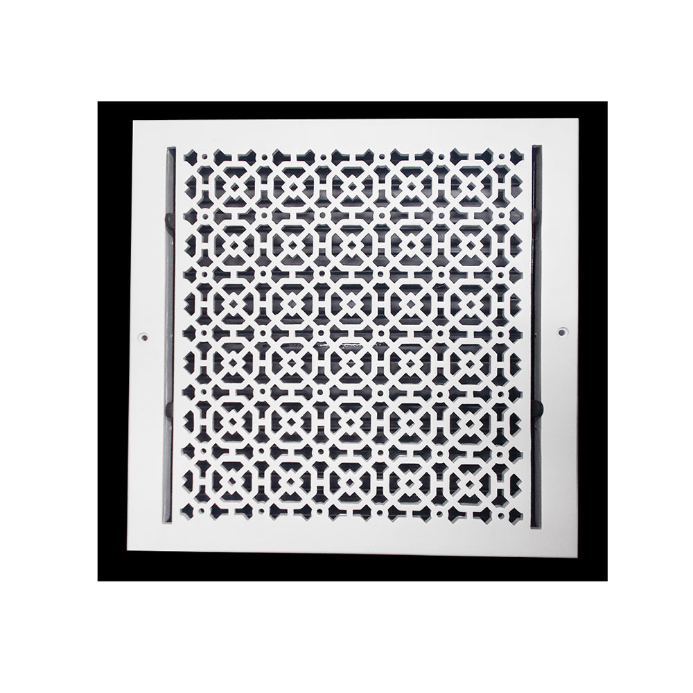 Achtek Air Supply Vent 18"x 18" Duct Opening (Overall 19-1/2"x 19-1/2"") Solid Cast Aluminium Register Cover | Powder Coated