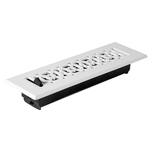 Achtek Air Supply Vent 2"x 10" Duct Opening (Overall 3-3/4"x 11-3/4") Solid Cast Aluminium Register Cover | Powder Coated