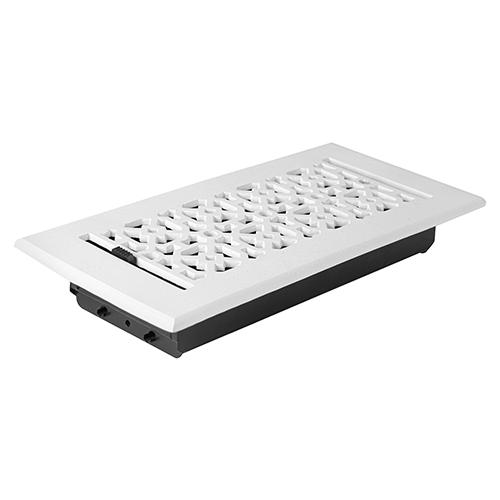 Achtek Air Supply Vent 4"x 10" Duct Opening (Overall 5-1/2"x 11-3/4") Solid Cast Aluminium Register Cover | Powder Coated