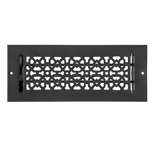 Achtek Air Supply Vent 4"x 12" Duct Opening (Overall 5-1/2"x 13-3/4") Solid Cast Aluminium Register Cover | Powder Coated