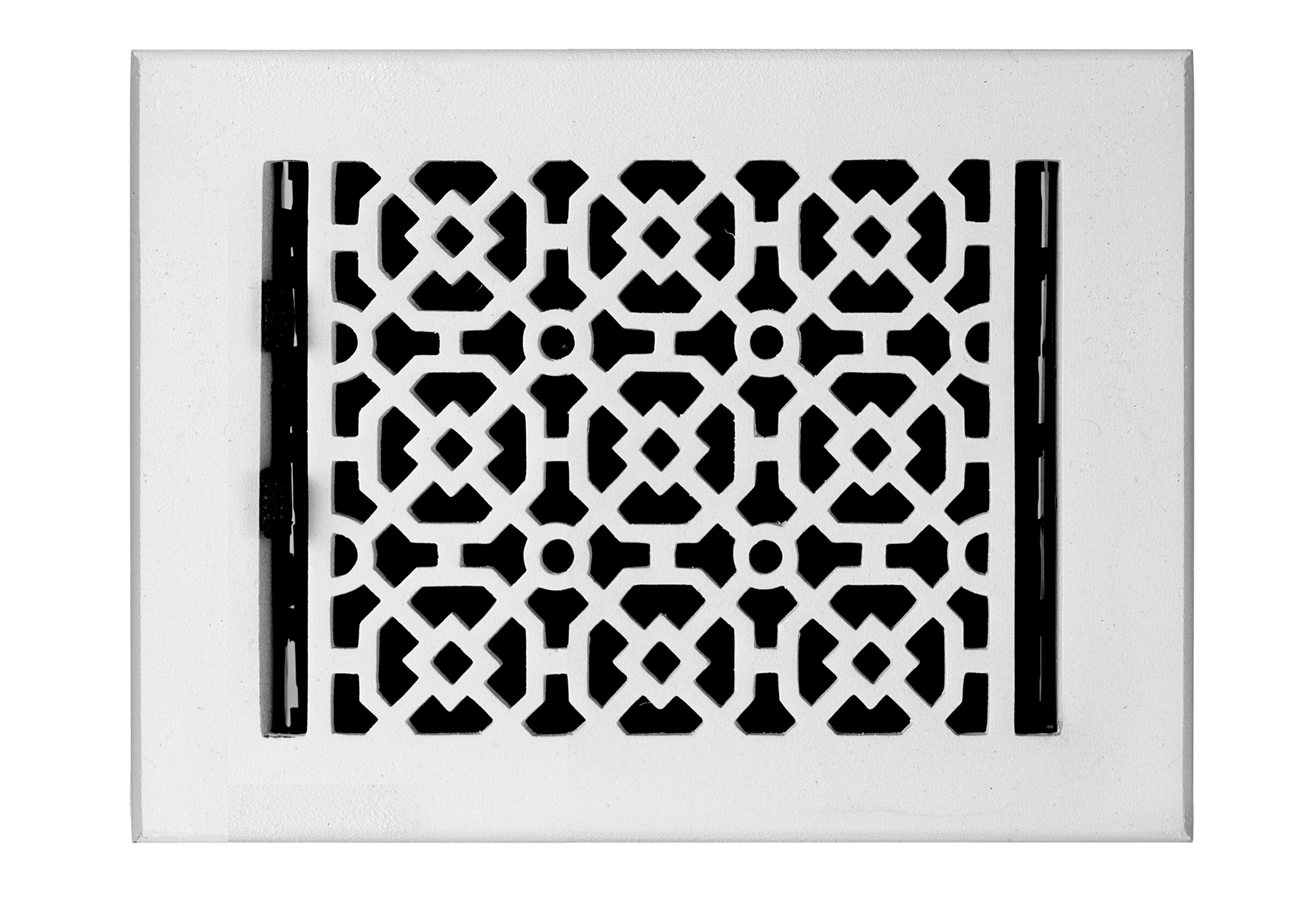 Achtek Air Supply Vent 6"x 8" Duct Opening (Overall 7-1/2"x 9-3/4") Solid Cast Aluminium Register Cover | Powder Coated