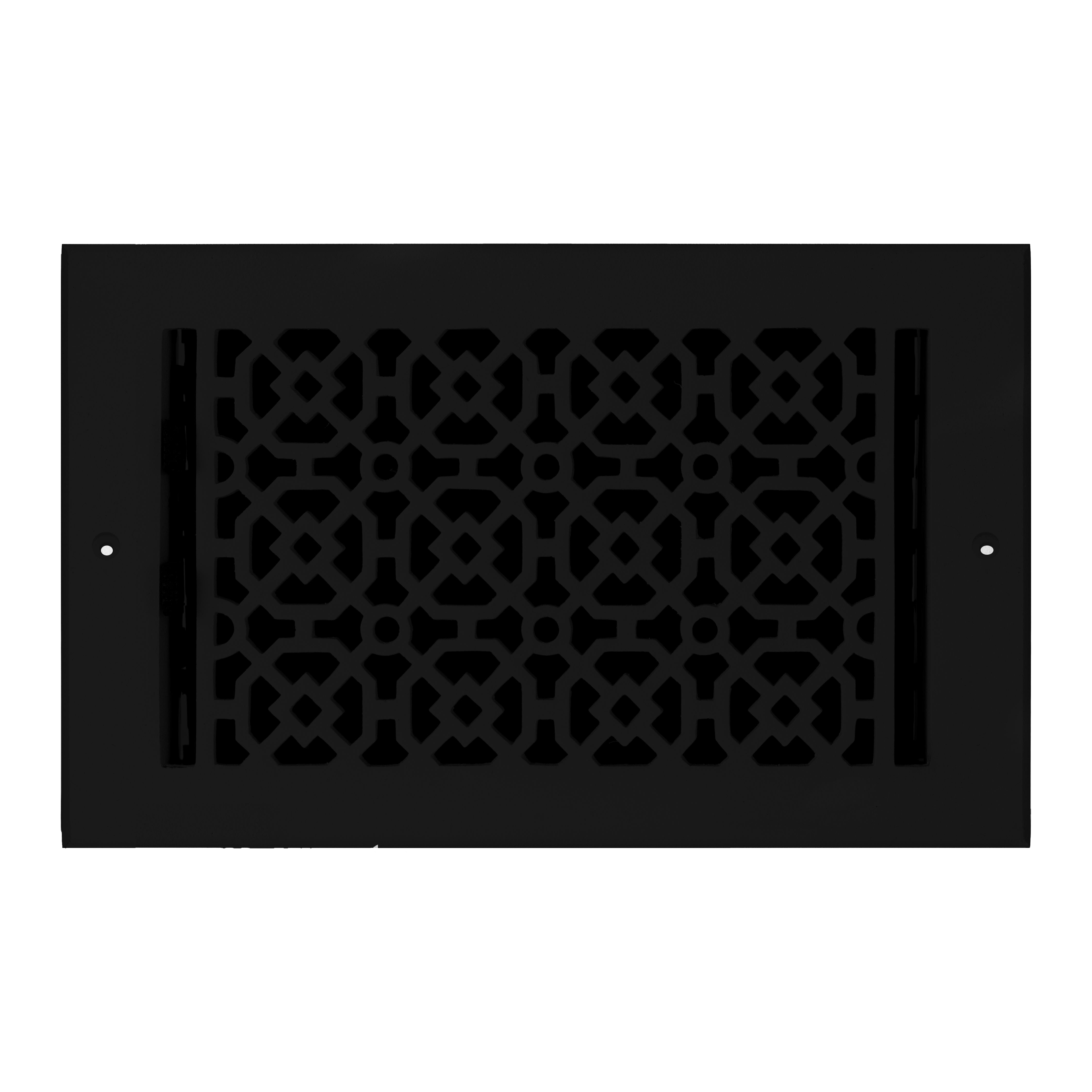 Achtek Air Supply Vent 6"x 10" Duct Opening (Overall 7-1/2"x 11-3/4") Solid Cast Aluminium Register Cover | Powder Coated