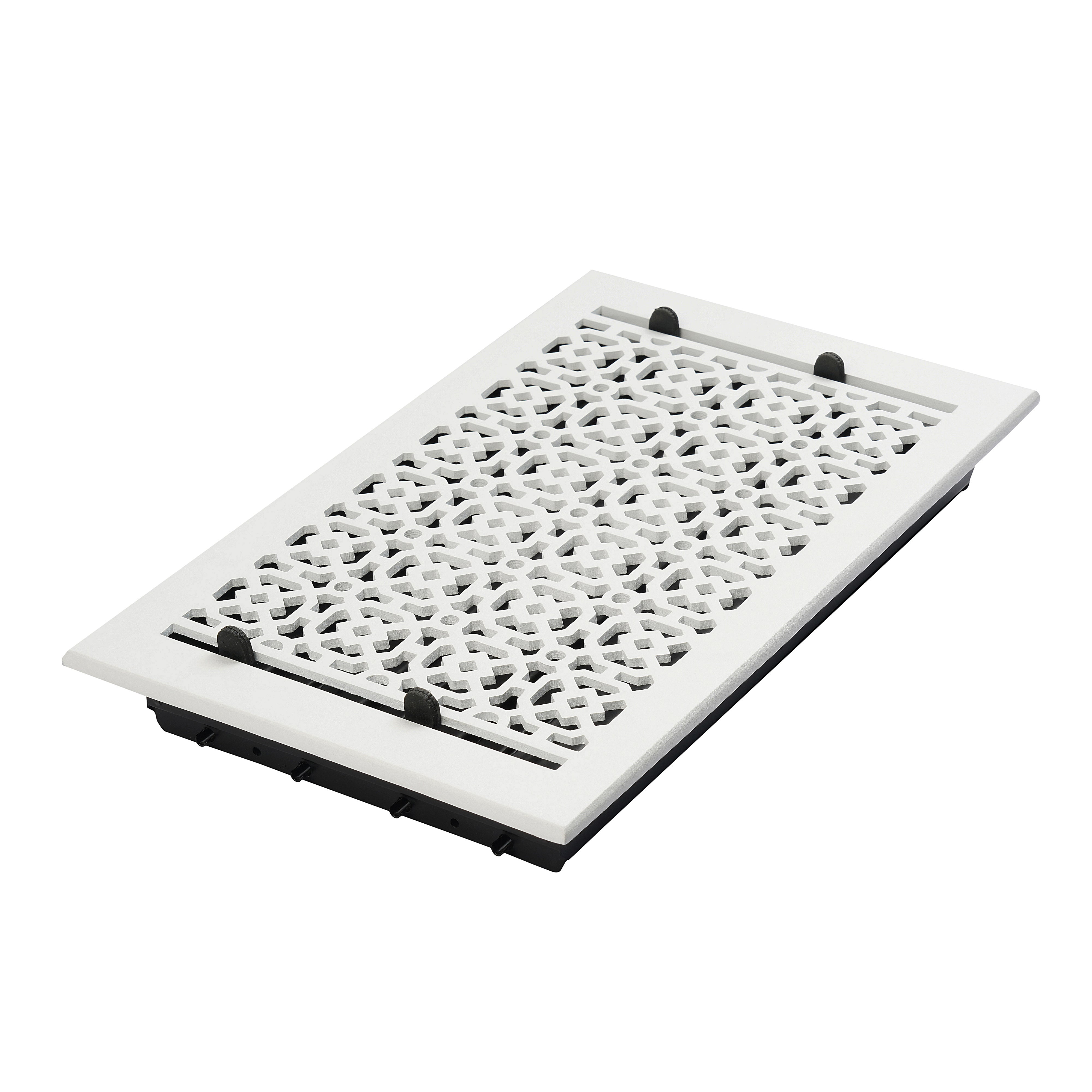 Achtek Air Supply Vent 8"x 8" Duct Opening (Overall 9-1/2"x 9-1/2") Solid Cast Aluminium Register Cover | Powder Coated