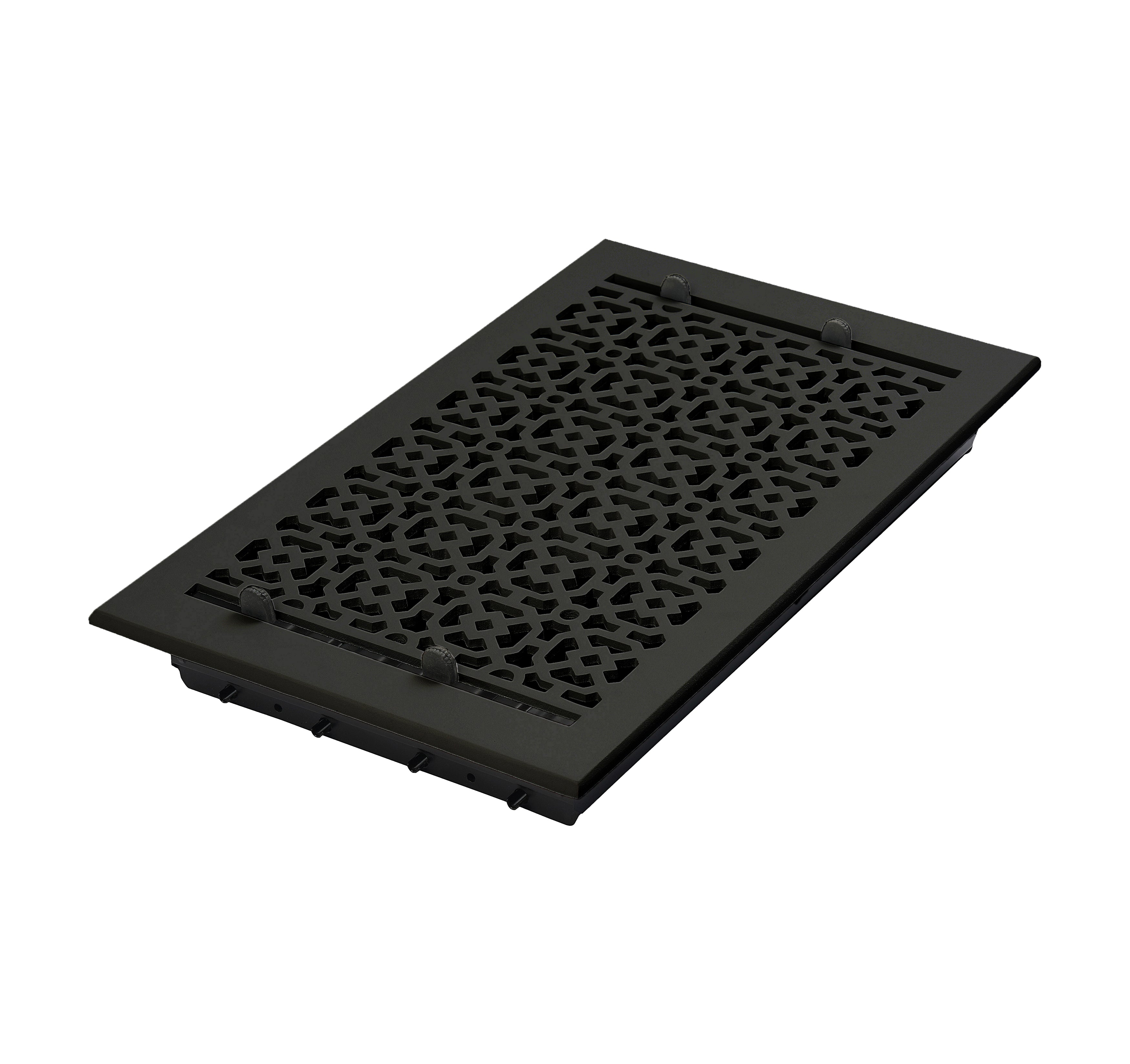 Achtek Air Supply Vent 8"x 14" Duct Opening (Overall 9-1/2"x 15-3/4") Solid Cast Aluminium Register Cover | Powder Coated