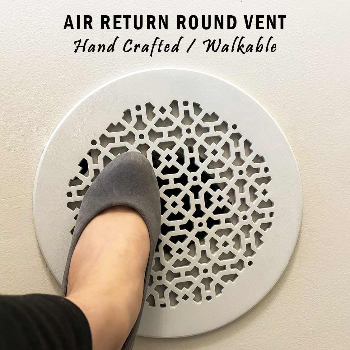 Achtek 6" Solid Cast Aluminum Round Grille | Powder Coated