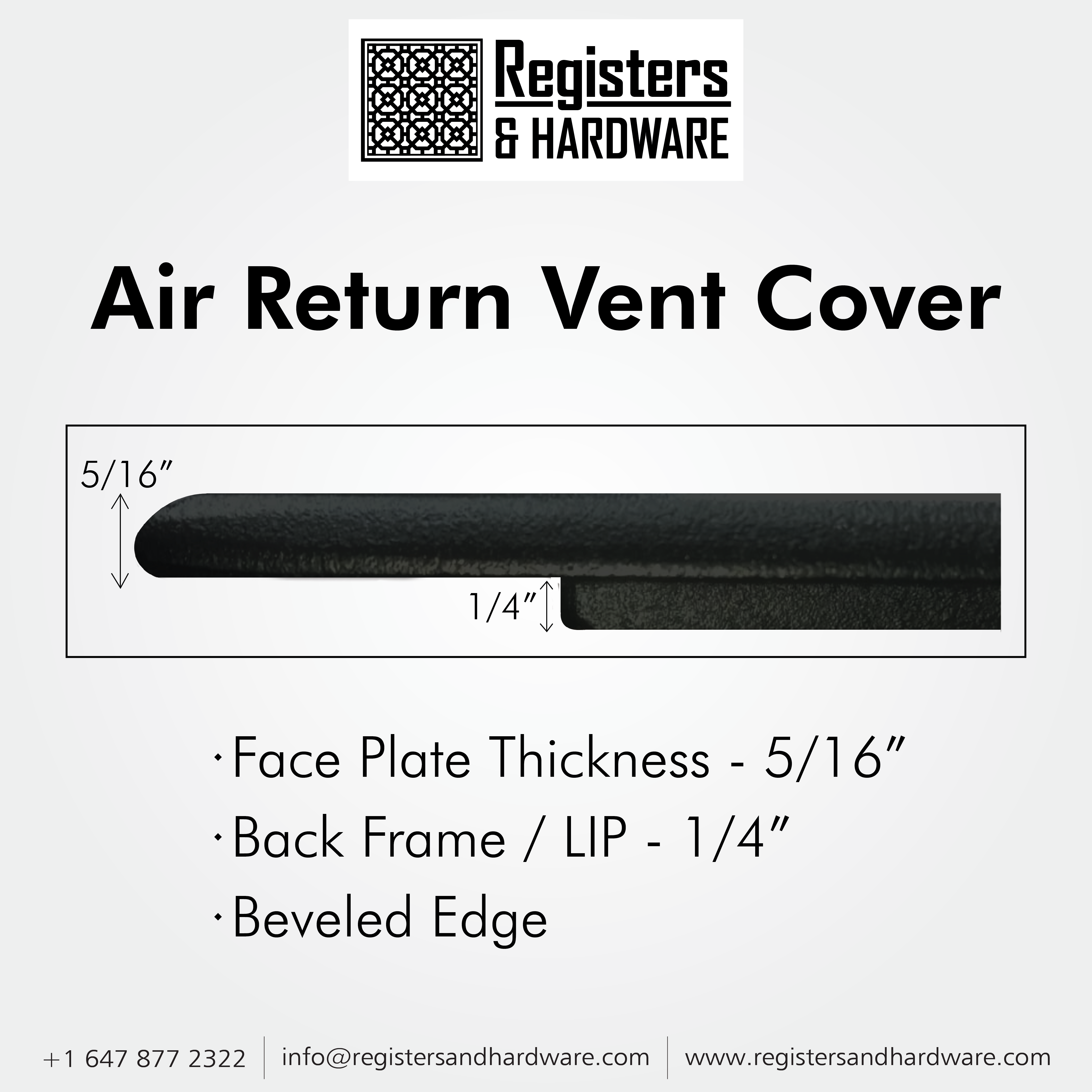 Achtek AIR RETURN 4"x8" Duct Opening (Overall Size 6"x10") | Heavy Cast Aluminum Air Grille / HVAC Duct Cover || Powder Coated