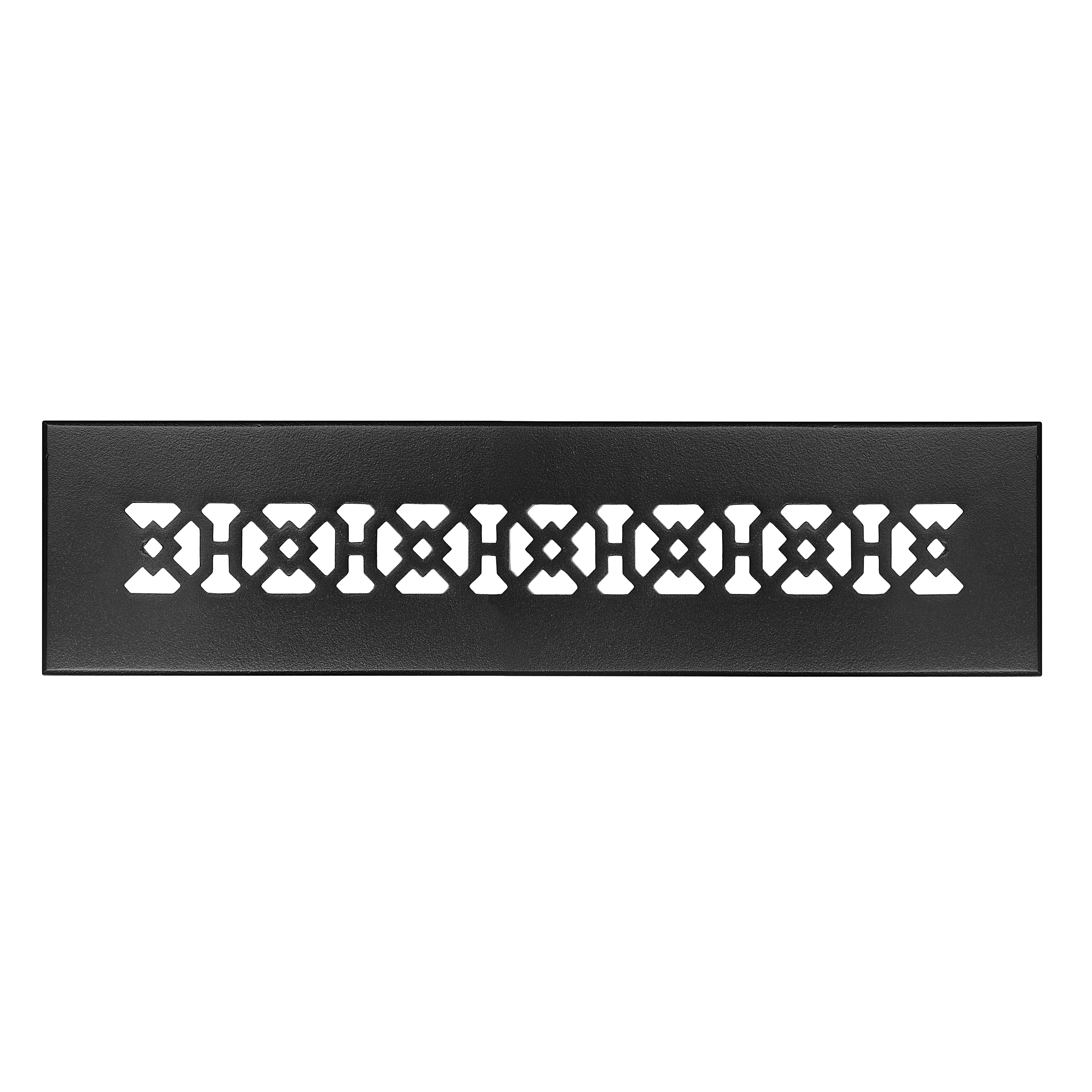Achtek 2x14 black heavy cast aluminum air return vent cover for floor mounting
